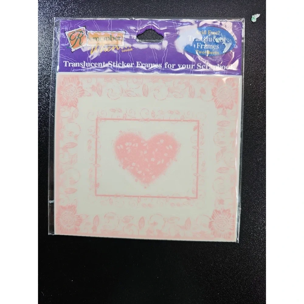 Remember When- Scrapbook  Translucent Photo‎ Frames Pink Hearts